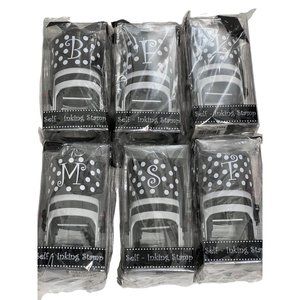 Mainstreet Collection self inking stamp monogram initial refill ink B F L M S T